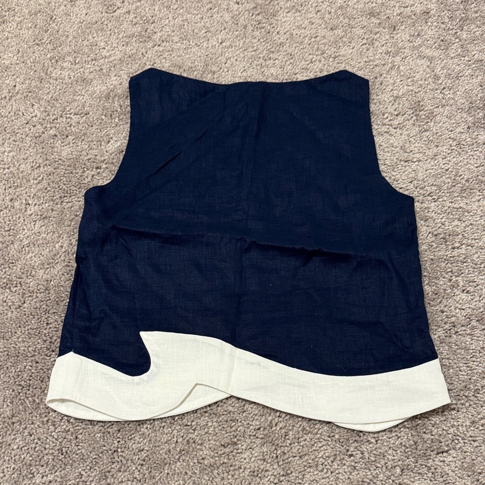 STAUD Raphael Linen Wave Top - Picture 5 of 6